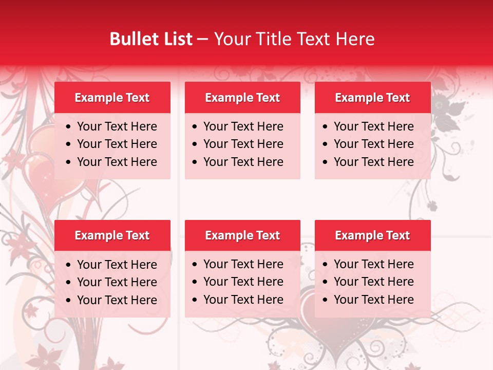 Flower Valentines Day Grunge PowerPoint Template