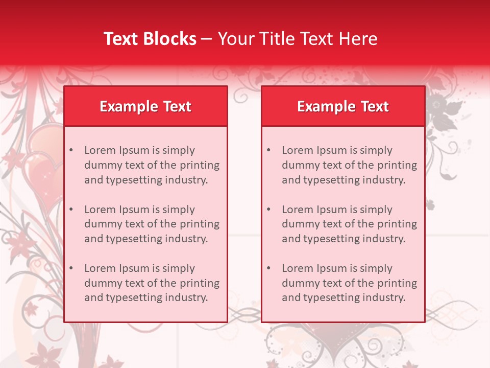 Flower Valentines Day Grunge PowerPoint Template