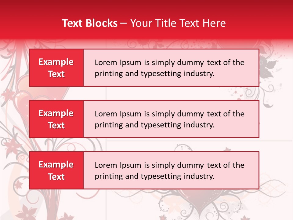 Flower Valentines Day Grunge PowerPoint Template