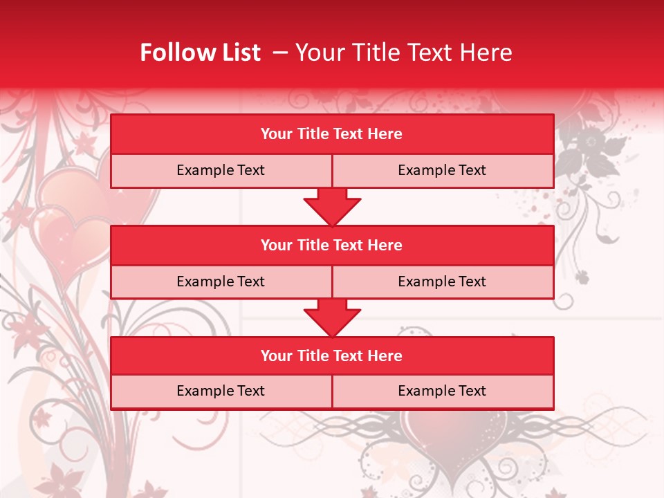 Flower Valentines Day Grunge PowerPoint Template