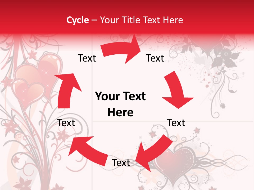 Flower Valentines Day Grunge PowerPoint Template