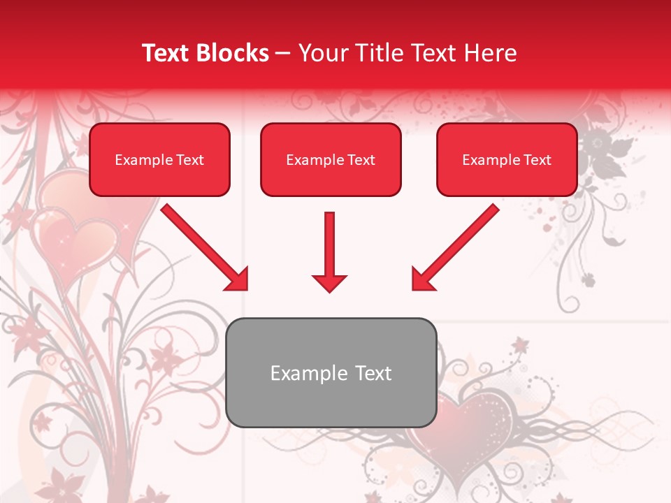 Flower Valentines Day Grunge PowerPoint Template