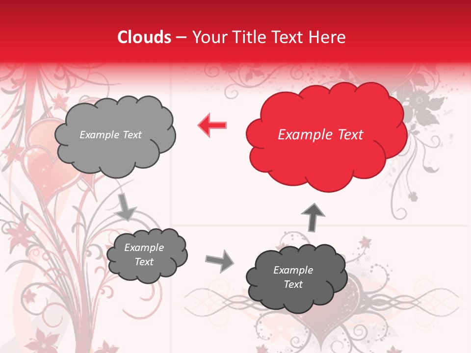 Flower Valentines Day Grunge PowerPoint Template
