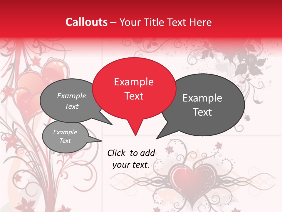 Flower Valentines Day Grunge PowerPoint Template