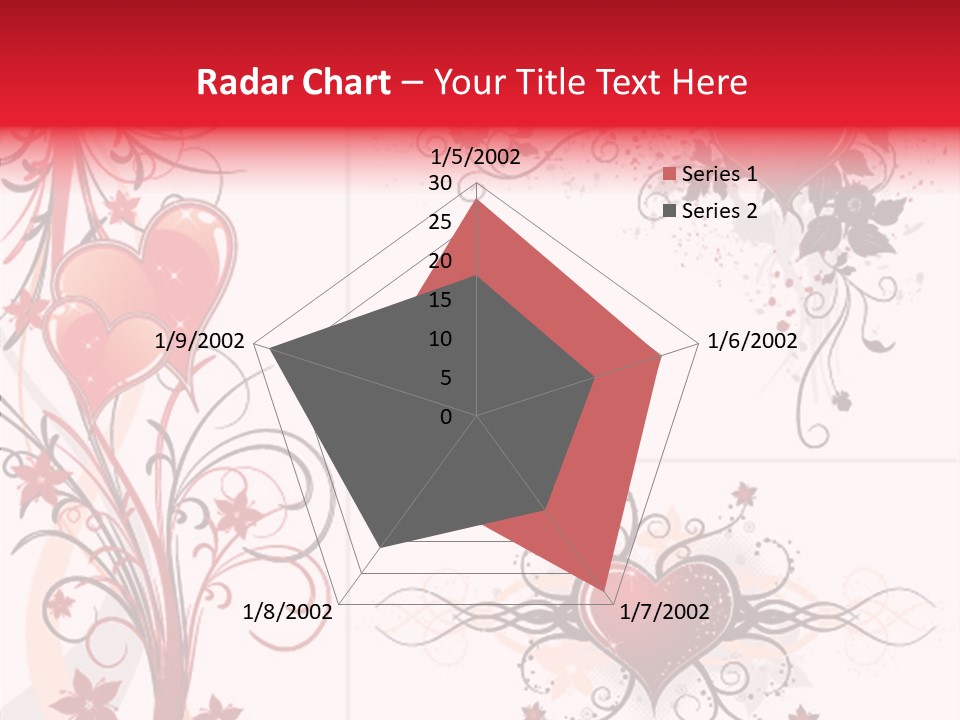 Flower Valentines Day Grunge PowerPoint Template