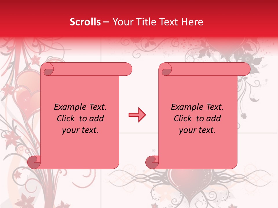 Flower Valentines Day Grunge PowerPoint Template
