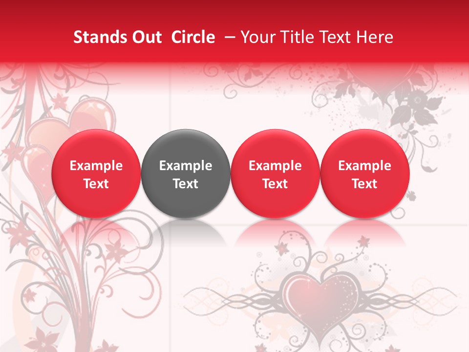 Flower Valentines Day Grunge PowerPoint Template