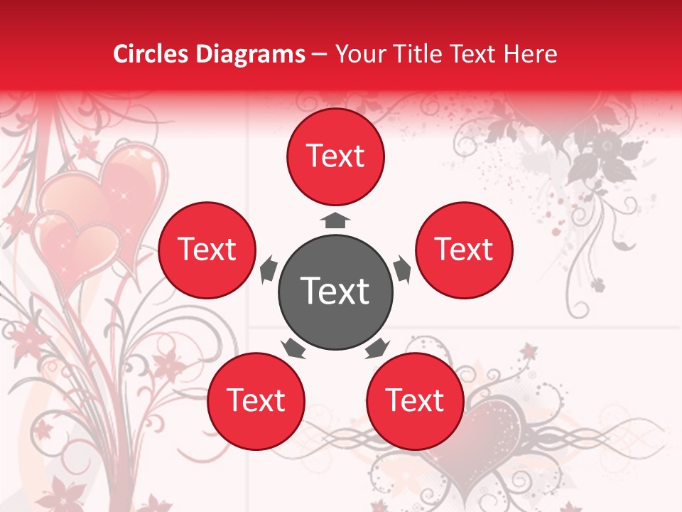 Flower Valentines Day Grunge PowerPoint Template