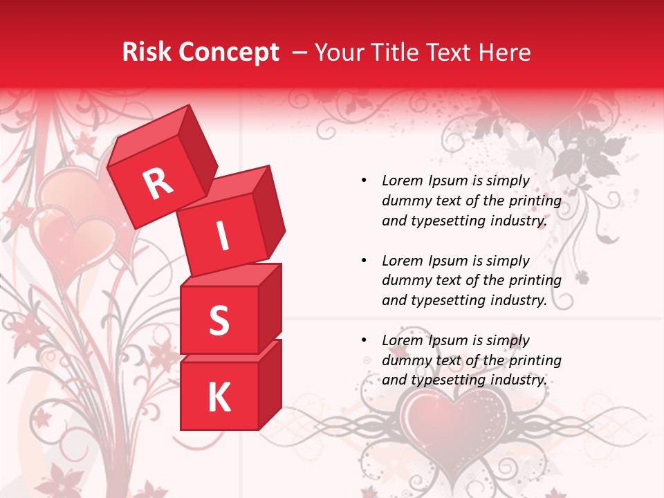 Flower Valentines Day Grunge PowerPoint Template