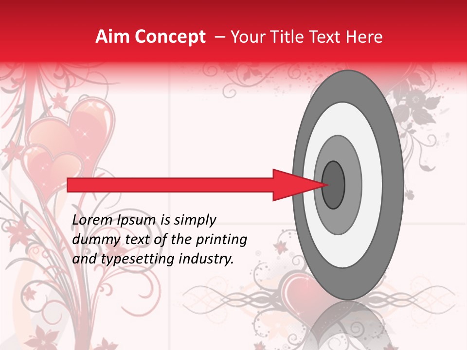 Flower Valentines Day Grunge PowerPoint Template