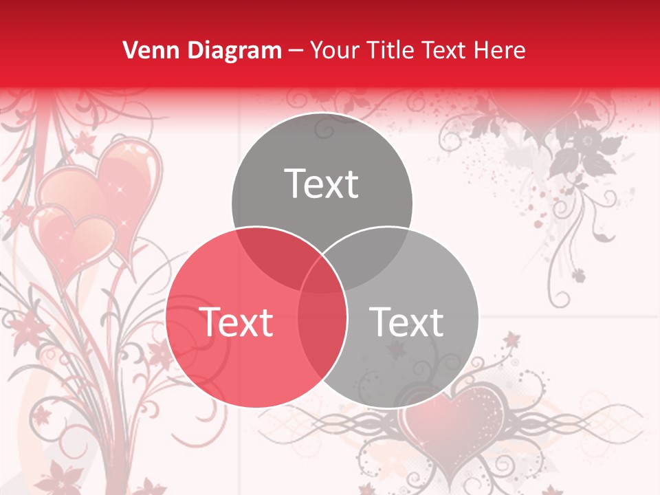 Flower Valentines Day Grunge PowerPoint Template