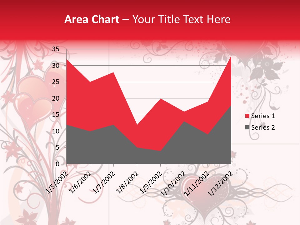 Flower Valentines Day Grunge PowerPoint Template