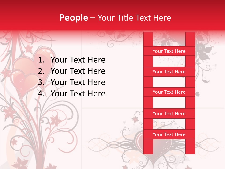 Flower Valentines Day Grunge PowerPoint Template