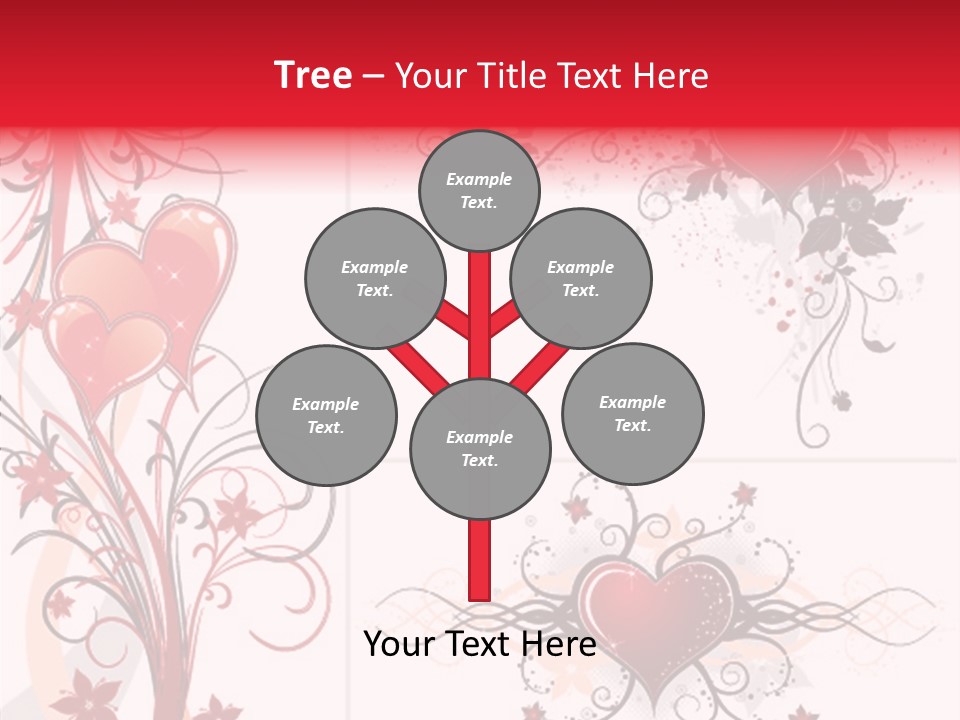 Flower Valentines Day Grunge PowerPoint Template