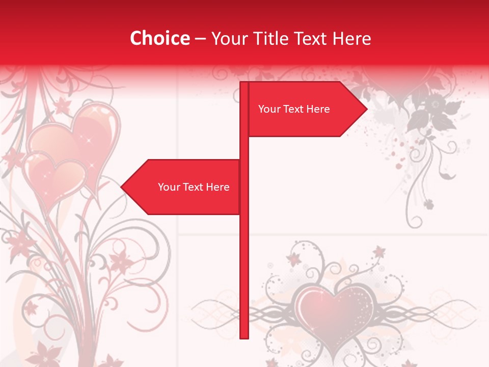 Flower Valentines Day Grunge PowerPoint Template