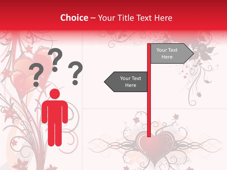 Flower Valentines Day Grunge PowerPoint Template