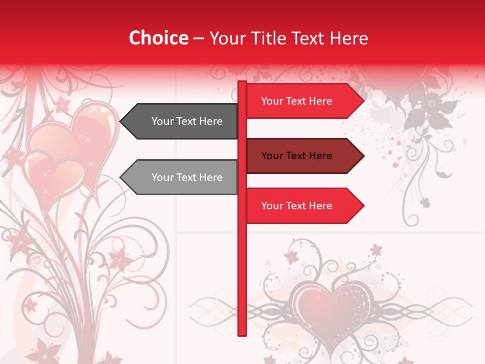 Flower Valentines Day Grunge PowerPoint Template
