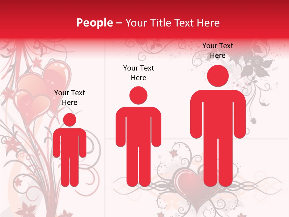 Flower Valentines Day Grunge PowerPoint Template