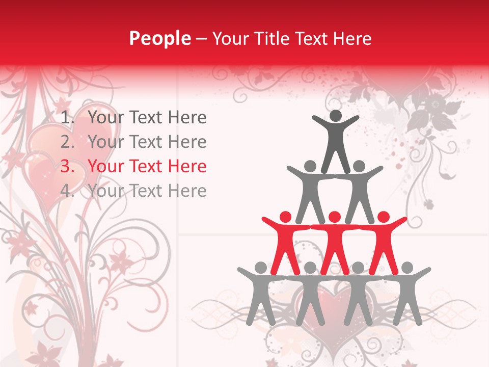 Flower Valentines Day Grunge PowerPoint Template