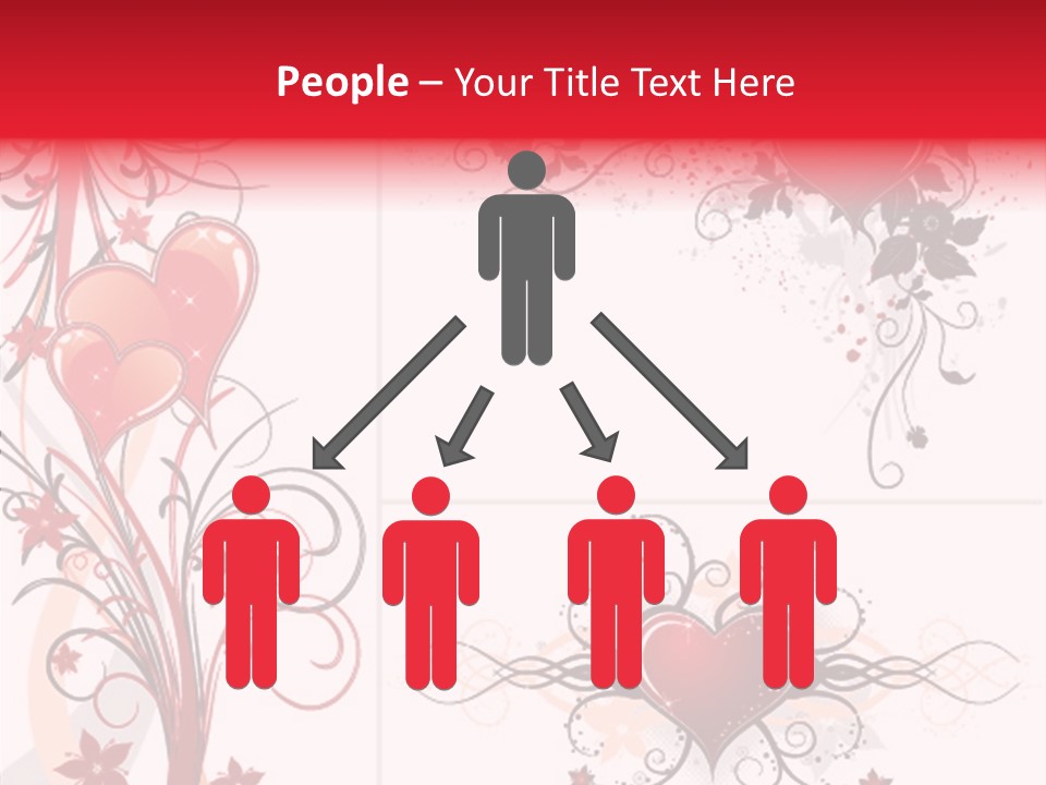 Flower Valentines Day Grunge PowerPoint Template