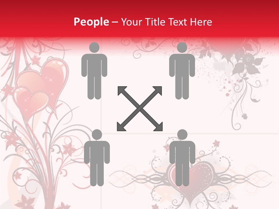 Flower Valentines Day Grunge PowerPoint Template