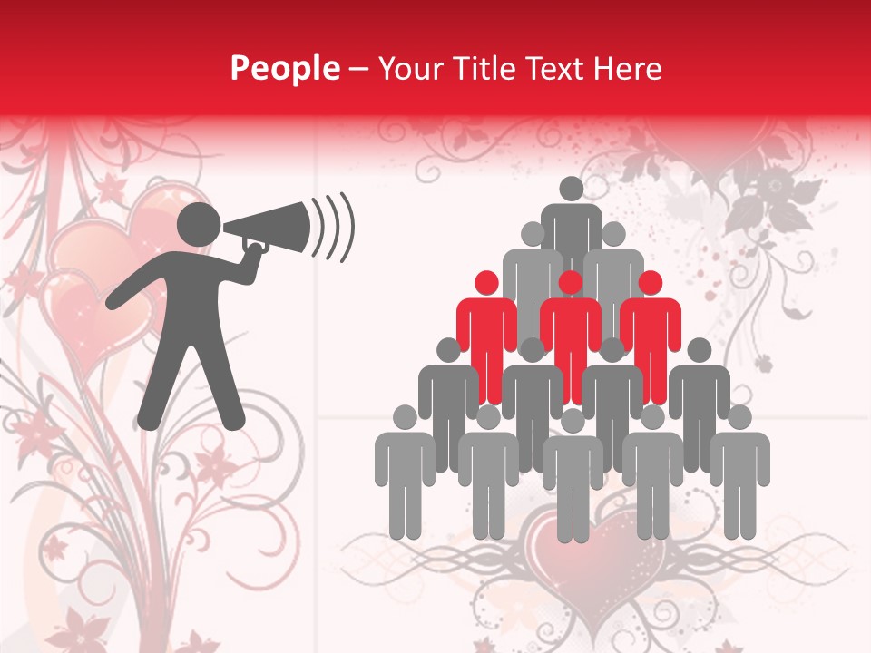 Flower Valentines Day Grunge PowerPoint Template