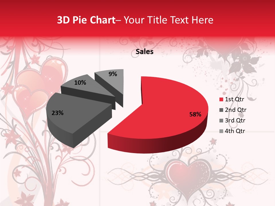 Flower Valentines Day Grunge PowerPoint Template