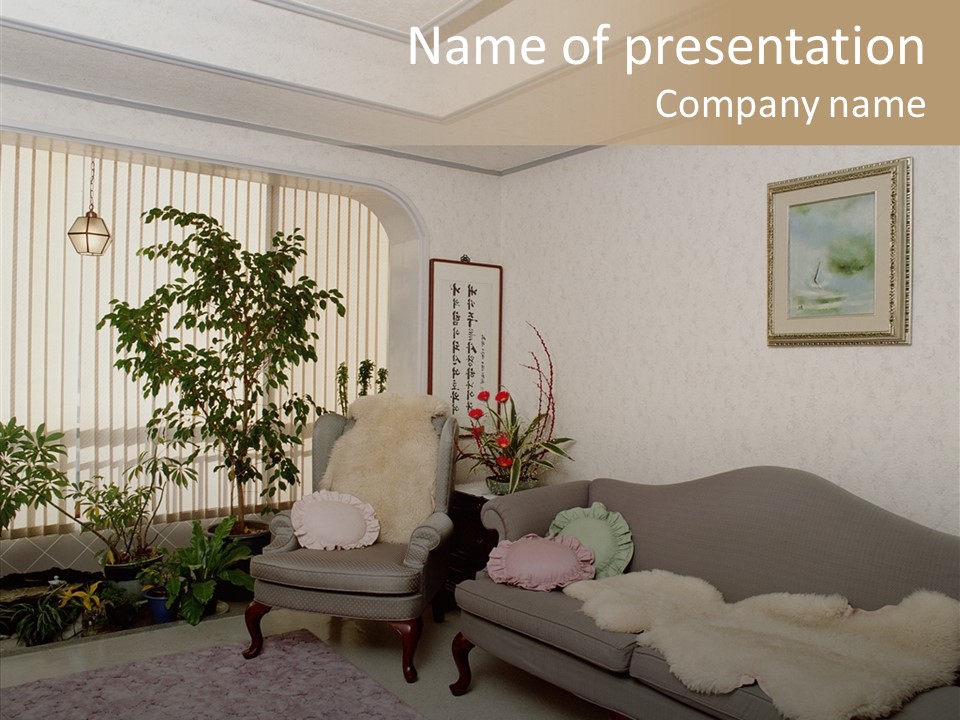 Livingroom Object Rest PowerPoint Template