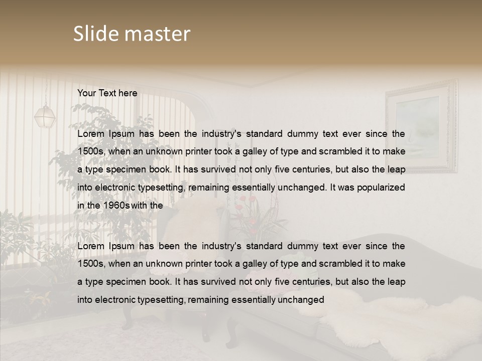 Livingroom Object Rest PowerPoint Template