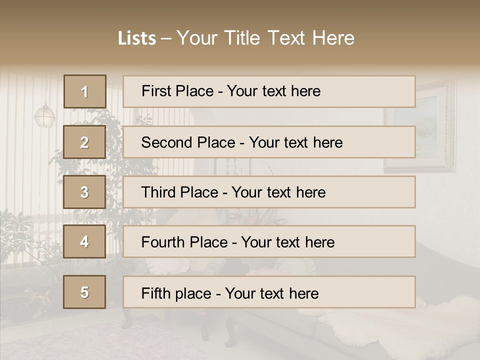 Livingroom Object Rest PowerPoint Template
