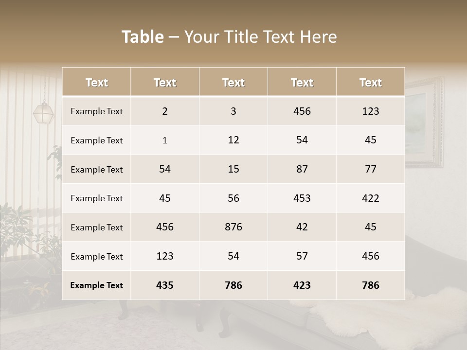 Livingroom Object Rest PowerPoint Template