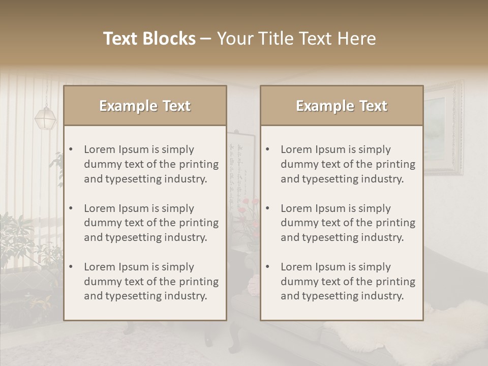 Livingroom Object Rest PowerPoint Template