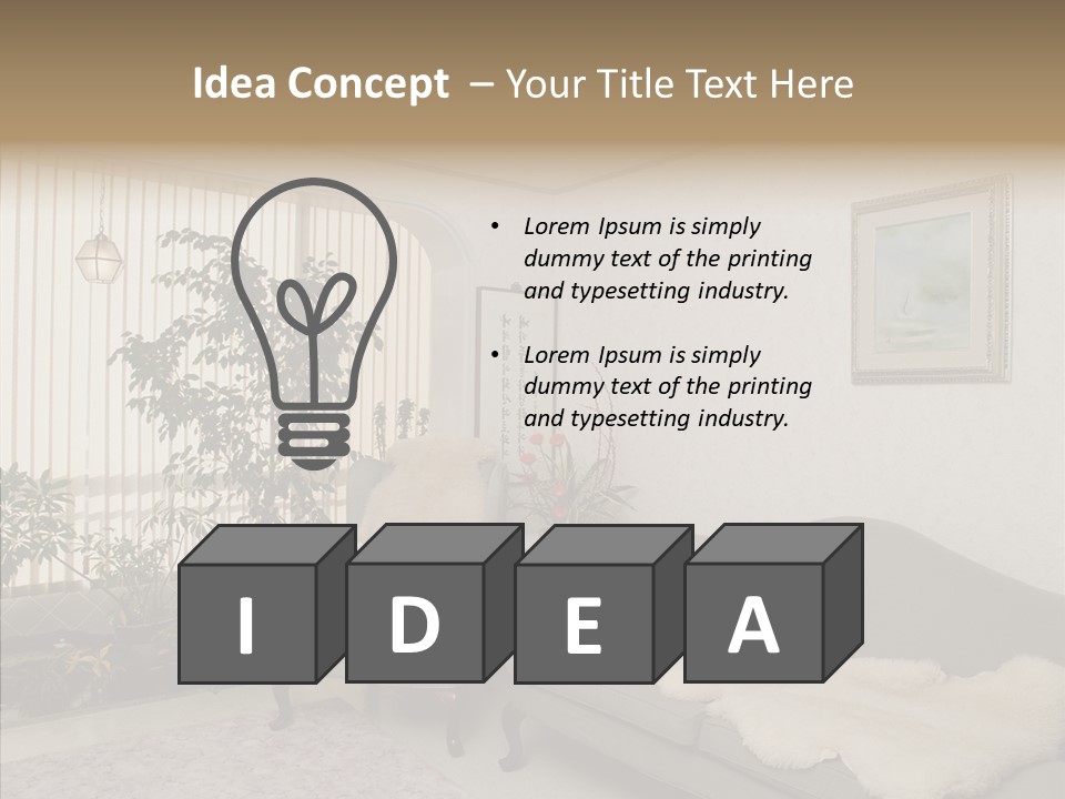 Livingroom Object Rest PowerPoint Template