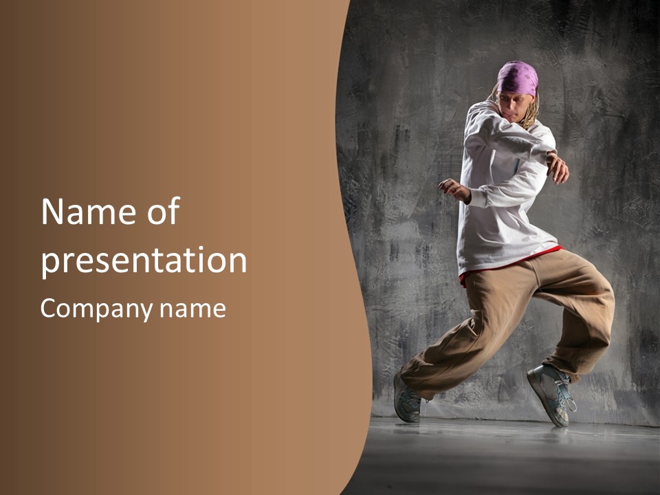 Jumping Motion Studio PowerPoint Template