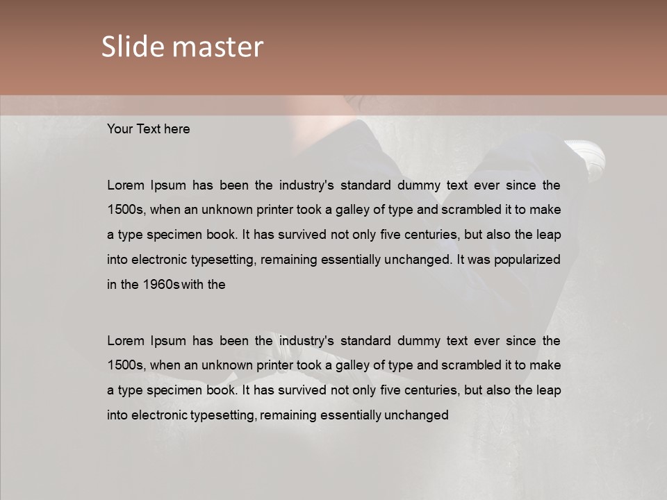 Clothing Female Pose PowerPoint Template