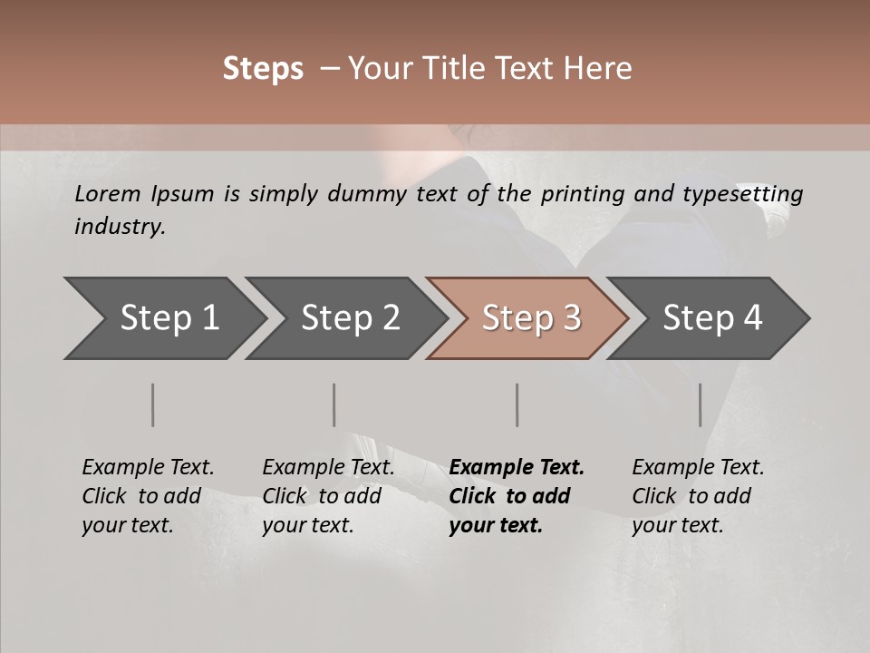 Clothing Female Pose PowerPoint Template