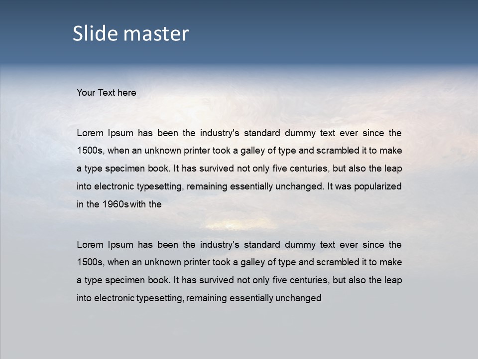 Sky Cloudy Artistic PowerPoint Template