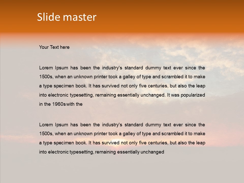 Sun Artwork Dusk PowerPoint Template