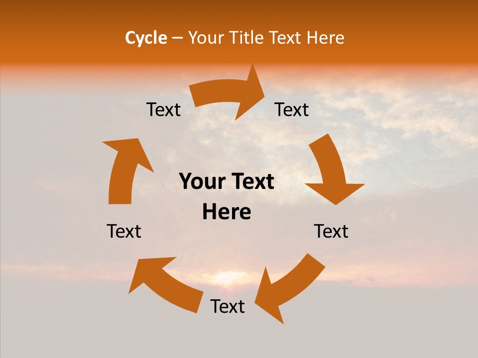 Sun Artwork Dusk PowerPoint Template