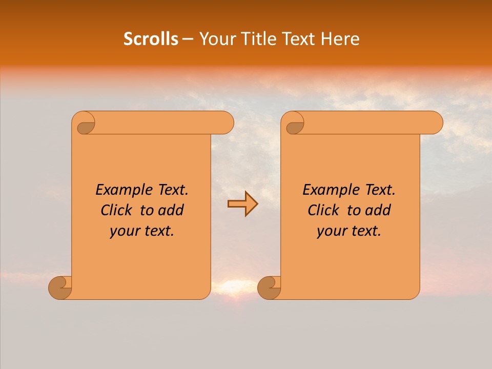 Sun Artwork Dusk PowerPoint Template