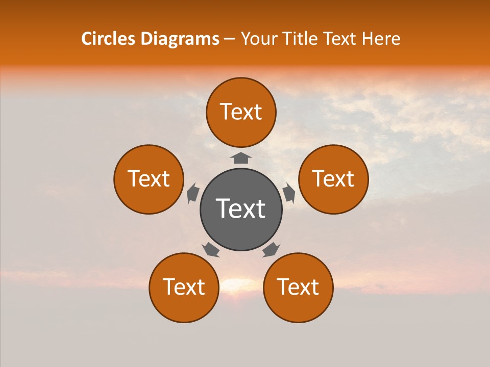 Sun Artwork Dusk PowerPoint Template