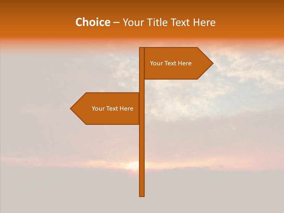 Sun Artwork Dusk PowerPoint Template