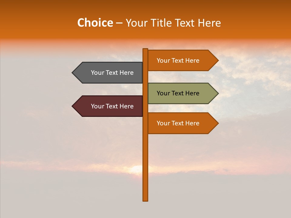 Sun Artwork Dusk PowerPoint Template