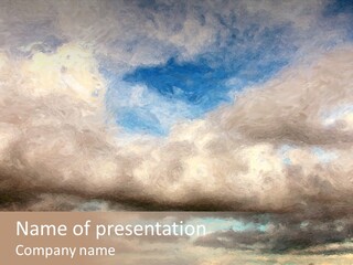 Impressionism Cloudscape Weather PowerPoint Template