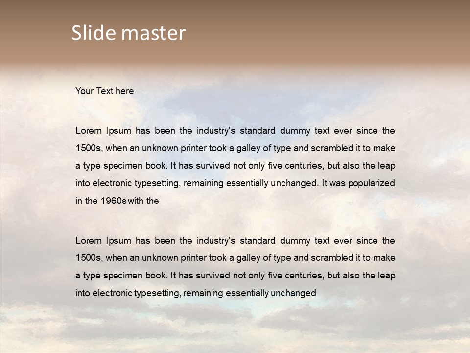 Impressionism Cloudscape Weather PowerPoint Template