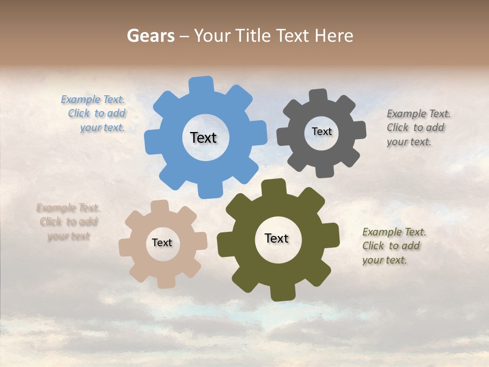 Impressionism Cloudscape Weather PowerPoint Template