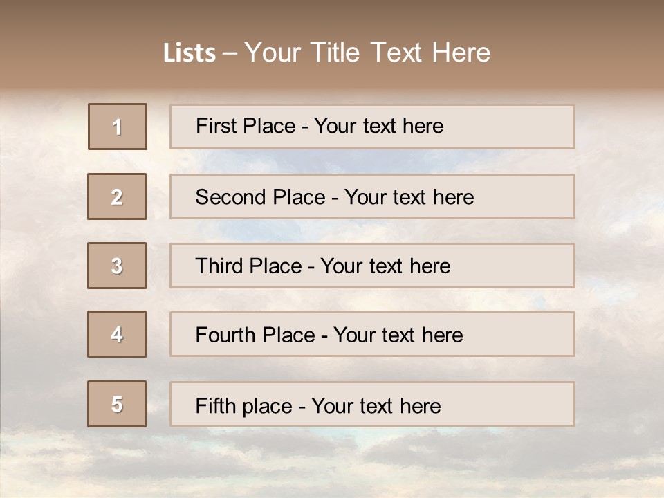 Impressionism Cloudscape Weather PowerPoint Template