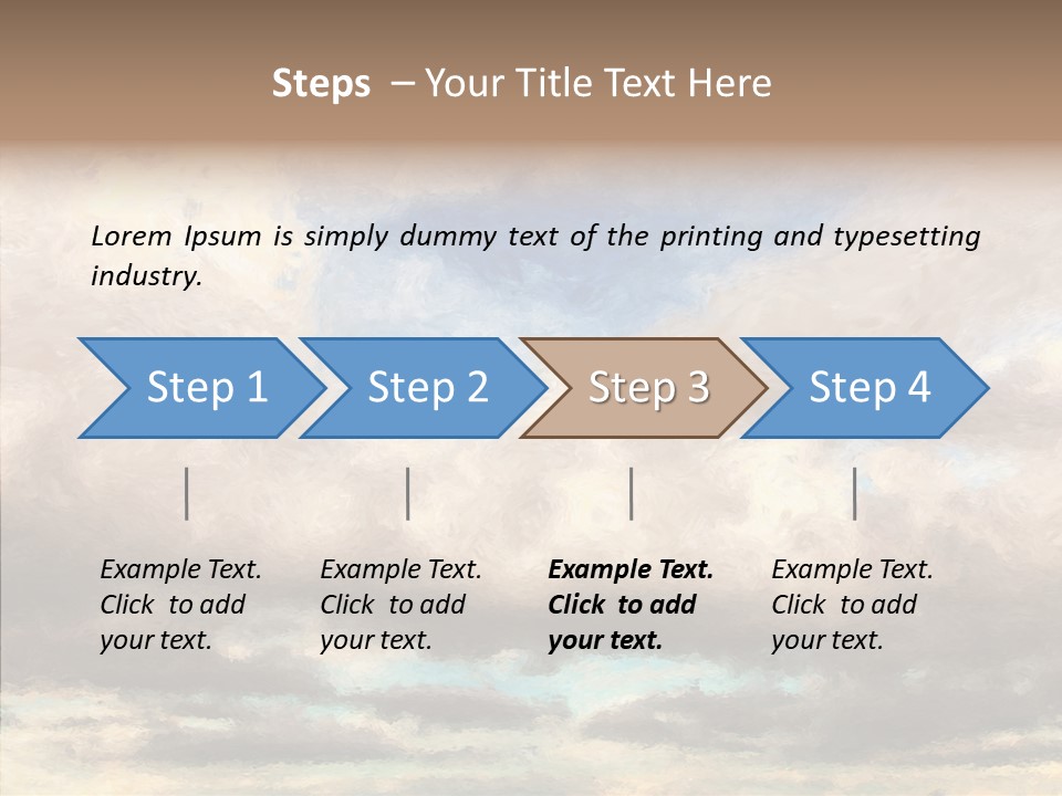 Impressionism Cloudscape Weather PowerPoint Template