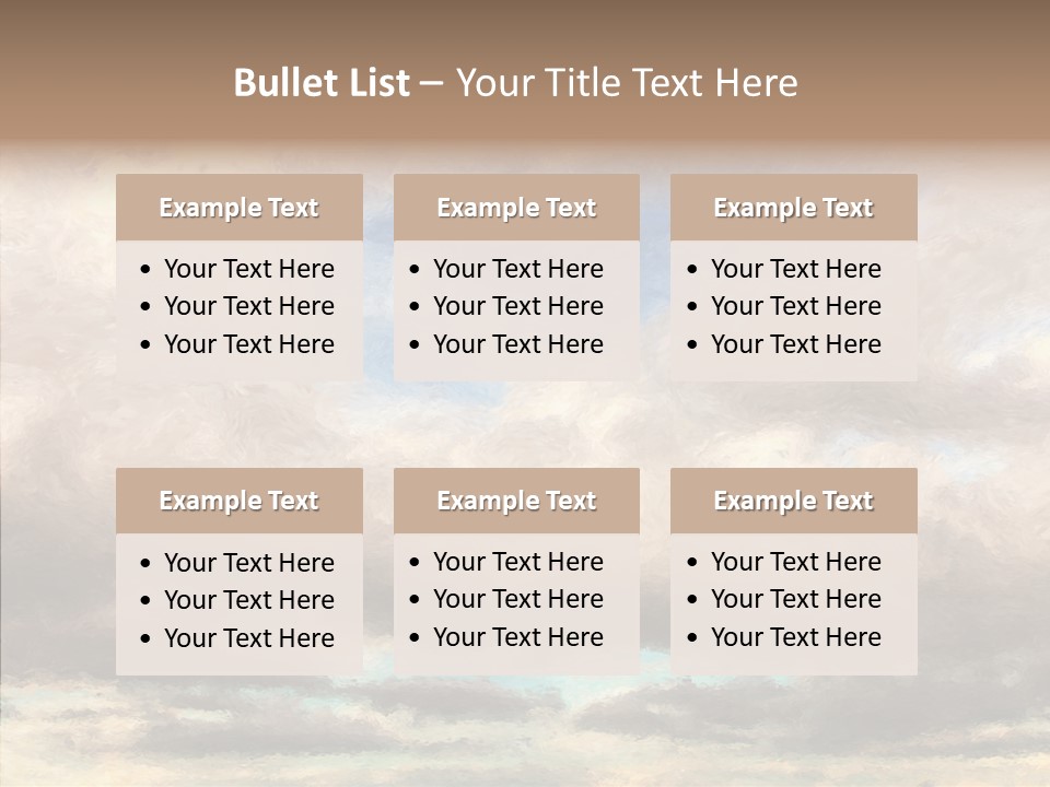 Impressionism Cloudscape Weather PowerPoint Template