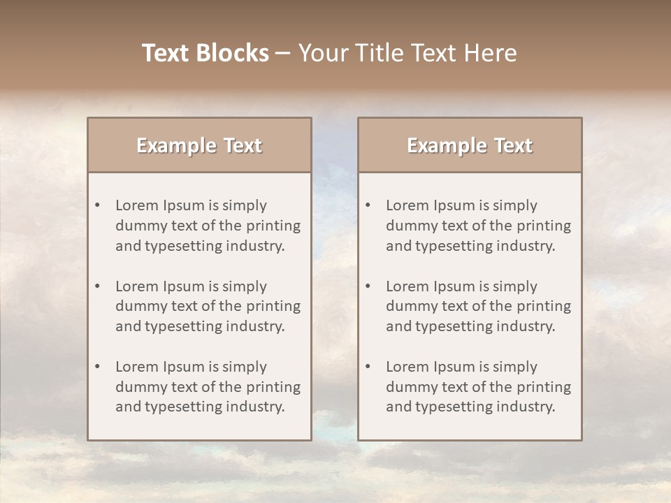 Impressionism Cloudscape Weather PowerPoint Template